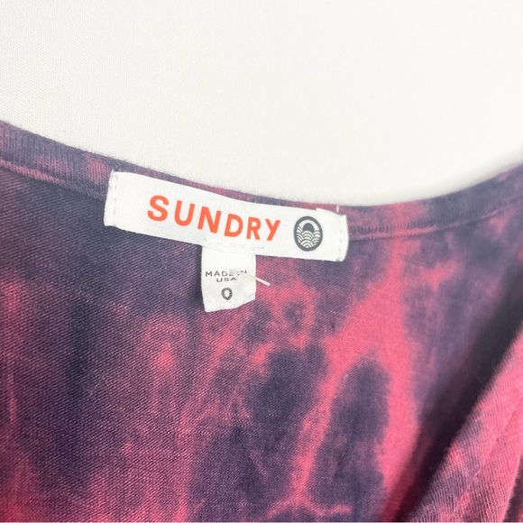 Sundry Wrap Front Spaghetti Strap Jumpsuit in Navy & Sailor Red - Picture 12 of 13